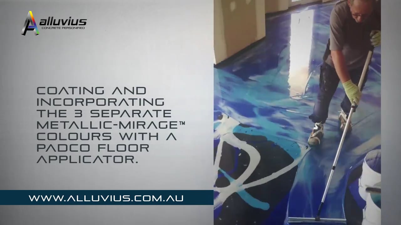 Alluvius METALLIC-MIRAGE metallic epoxy flooring installation