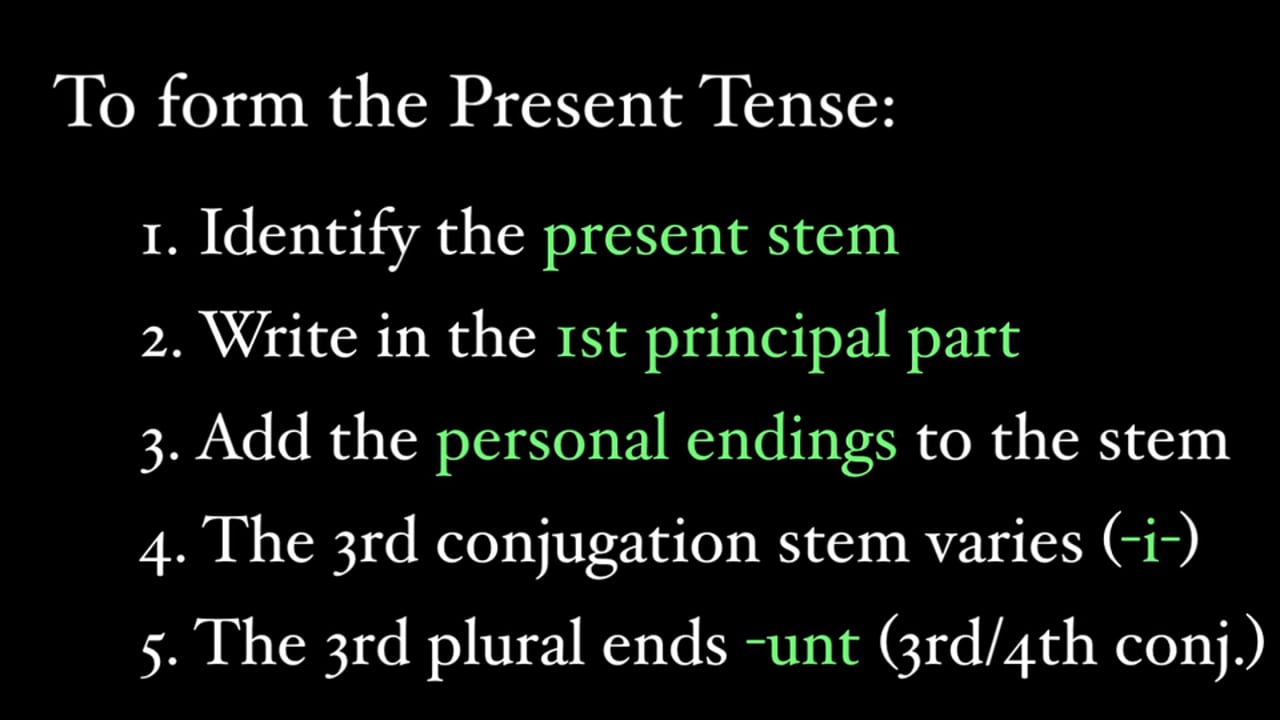 Imperfect tense 2025 in latin means