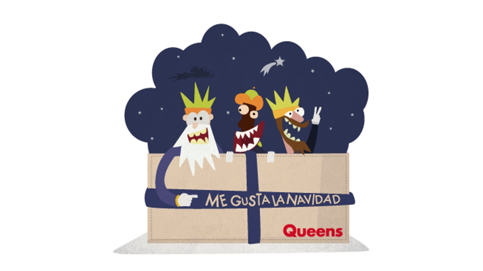 Felicitación de navidad para Queens Publicidad 2015. Nos gusta la navidad