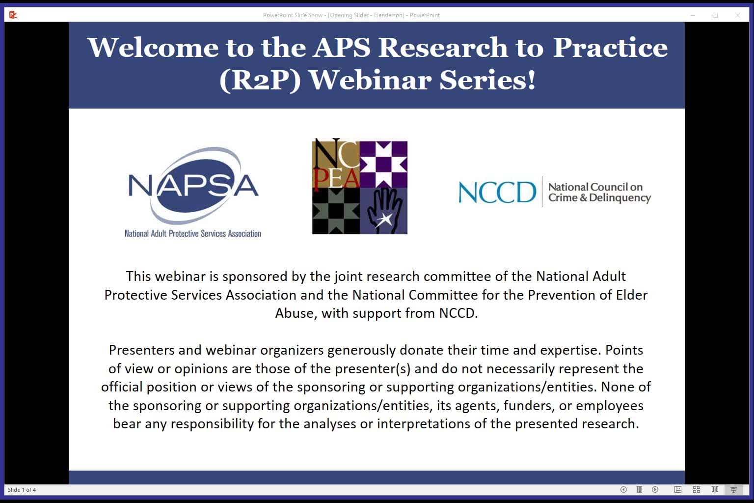 Advancing the Field of APS through Research An Introduction to the Tool for Risk, Interventions