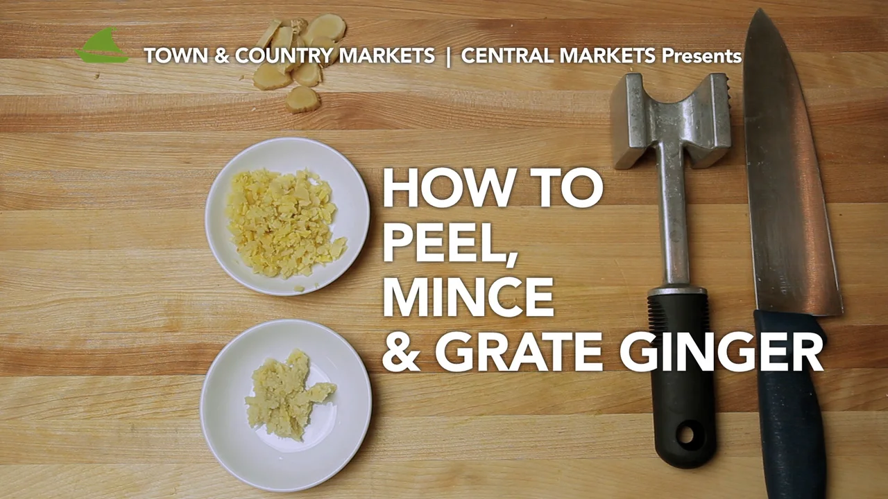 How To Peel, Mince, & Grate Ginger on Vimeo