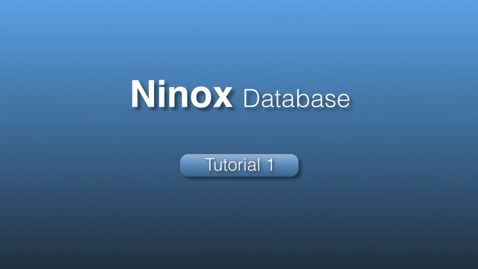 Software Tutorial - Ninox Database