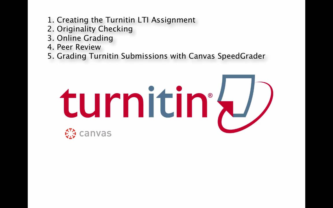 Turnitin LTI Tool for Canvas How Instructors Create a Turnitin LTI