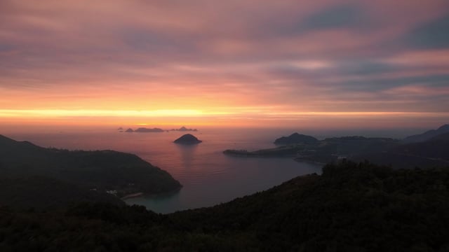 Islands, Ocean, Sunrise, Landscape