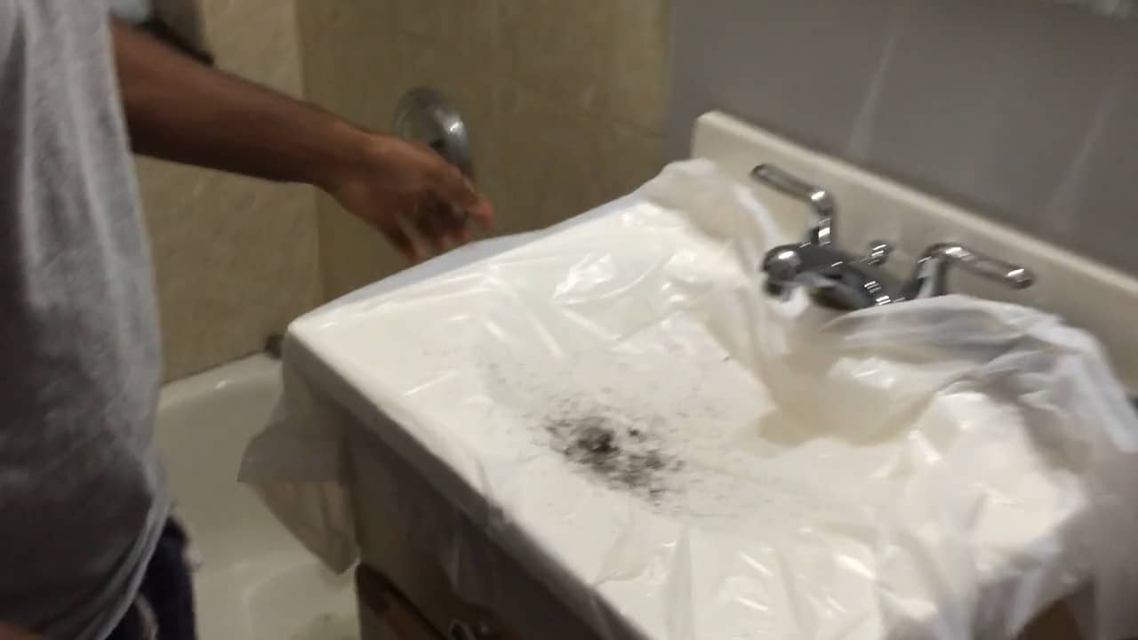 How To Clean Up The Bathroom Sink in 3 Seconds After Shaving on Vimeo
