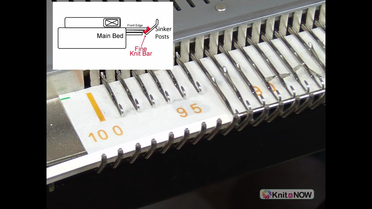 Fine Knit Bar Close Knit Bar Machine Knitting Tutorial