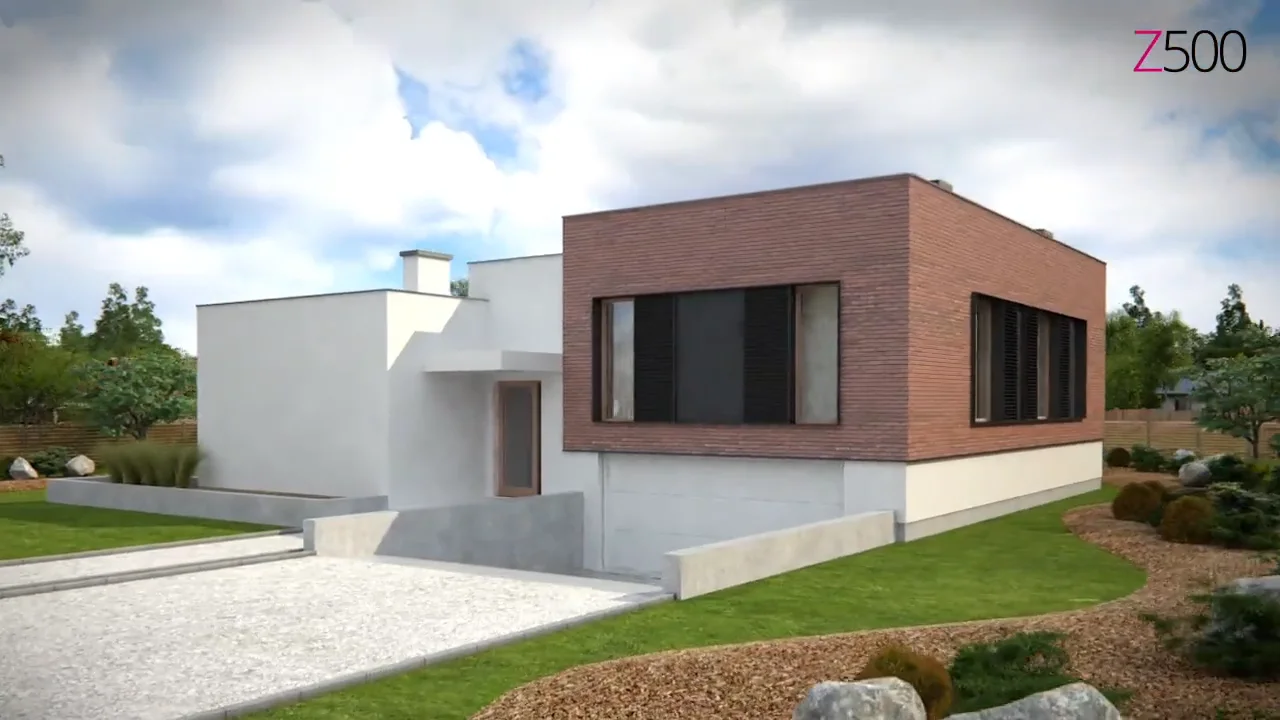 13ページ Projekt domu Zx132 Nowoczesny dom z półpiętrem i garażem