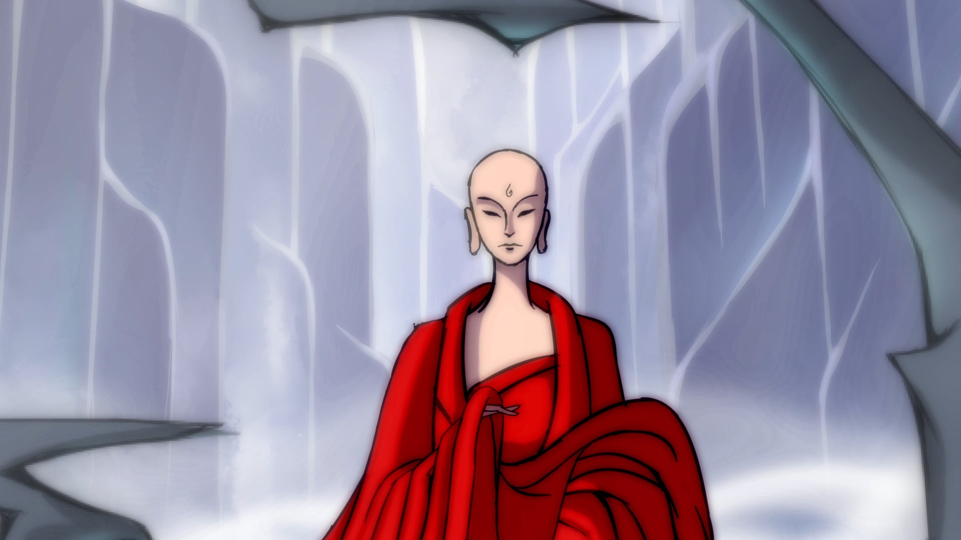 Monk and Flower