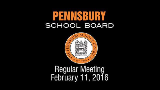 Pennsbury School Board Meeting For February 11, 2016