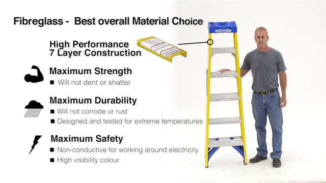 6 tread fibreglass 2024 step ladder