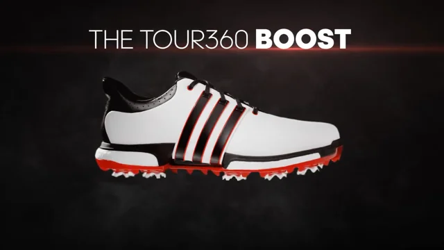 2016 Adidas Tour 360 Boost Golf Shoes White/Black/Yellow at InTheHoleGolf.com