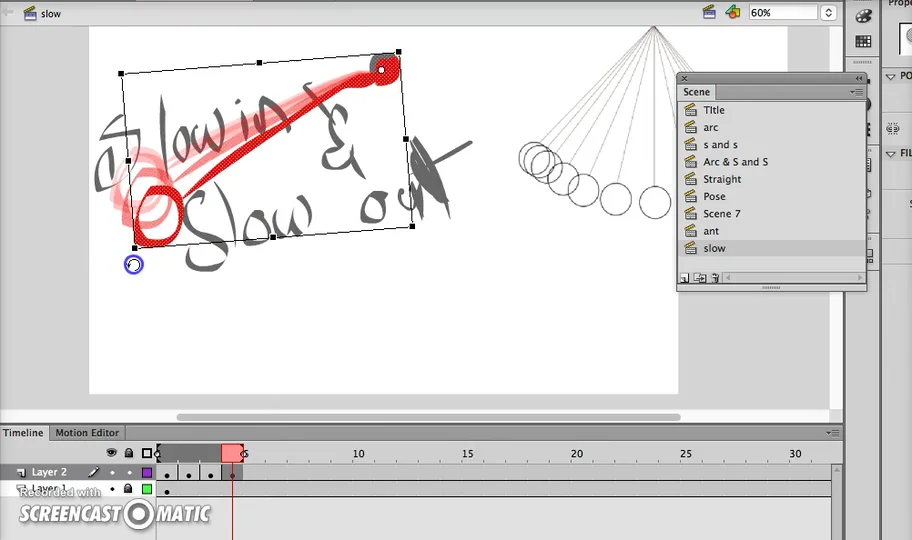 Principles of Animation part 3 - slow in and slow out in Flash on Vimeo