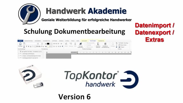 Dokument Im- und Export