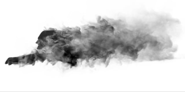 smoke white background