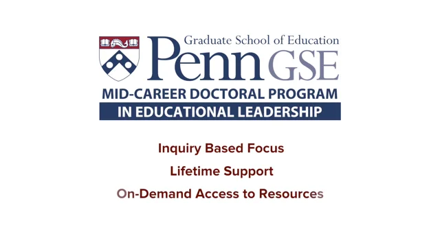 Mid-Career Doctoral Program in Educational Leadership