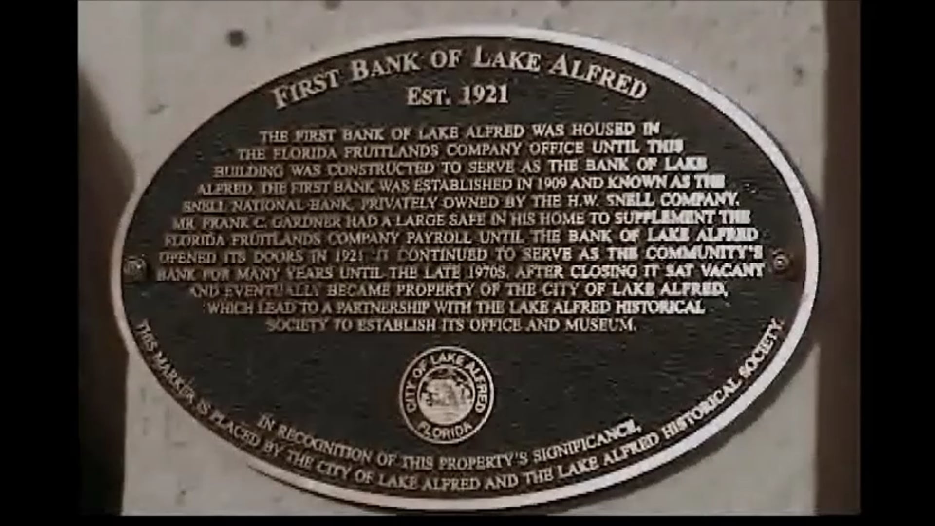 First Bank of Lake Alfred - 2016