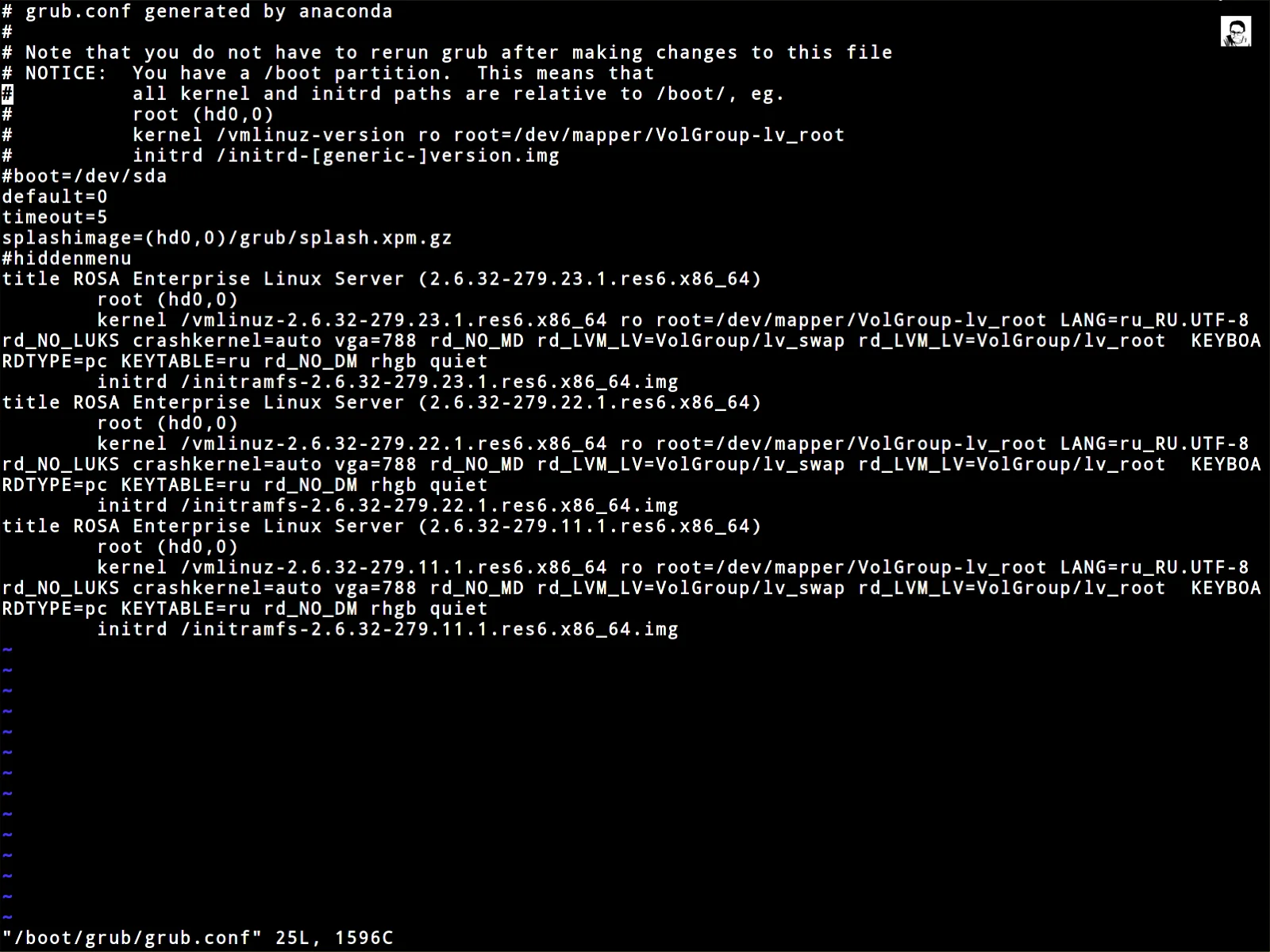 Grub native sectors not found