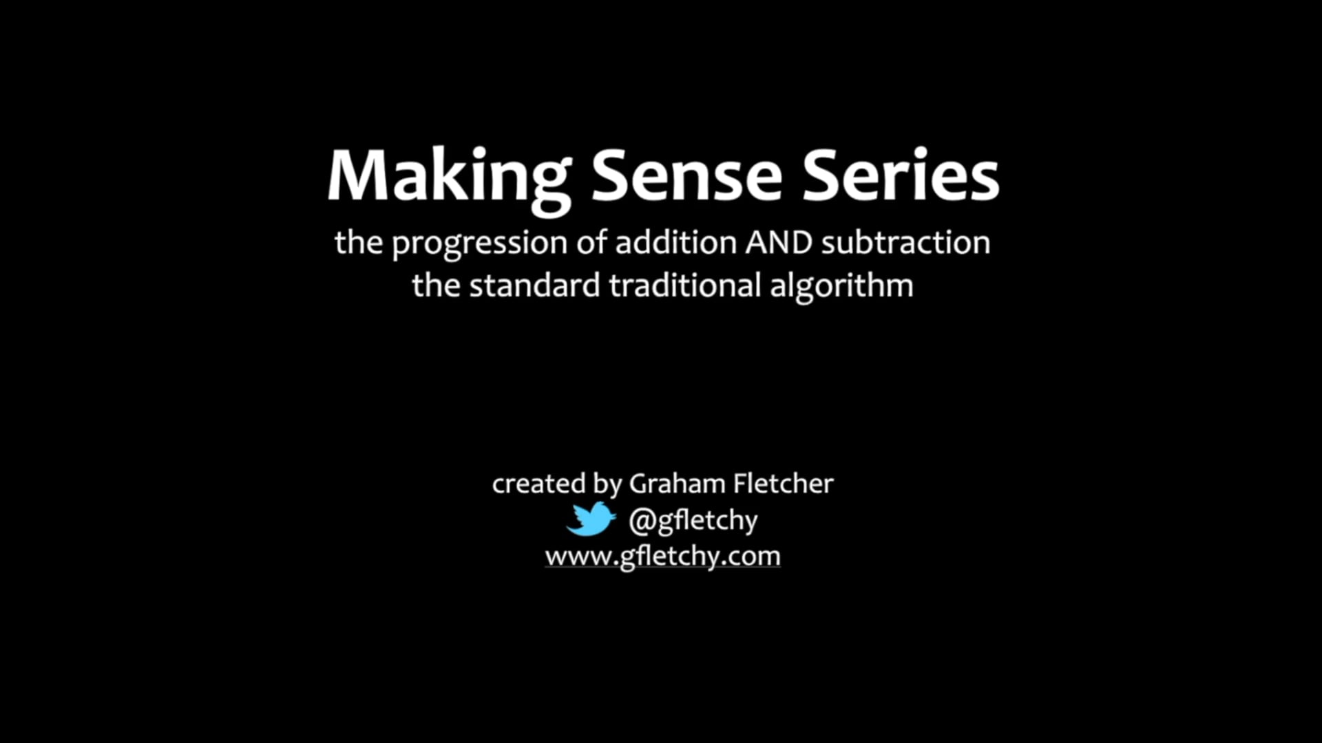 The Progression of Addition and Subtraction