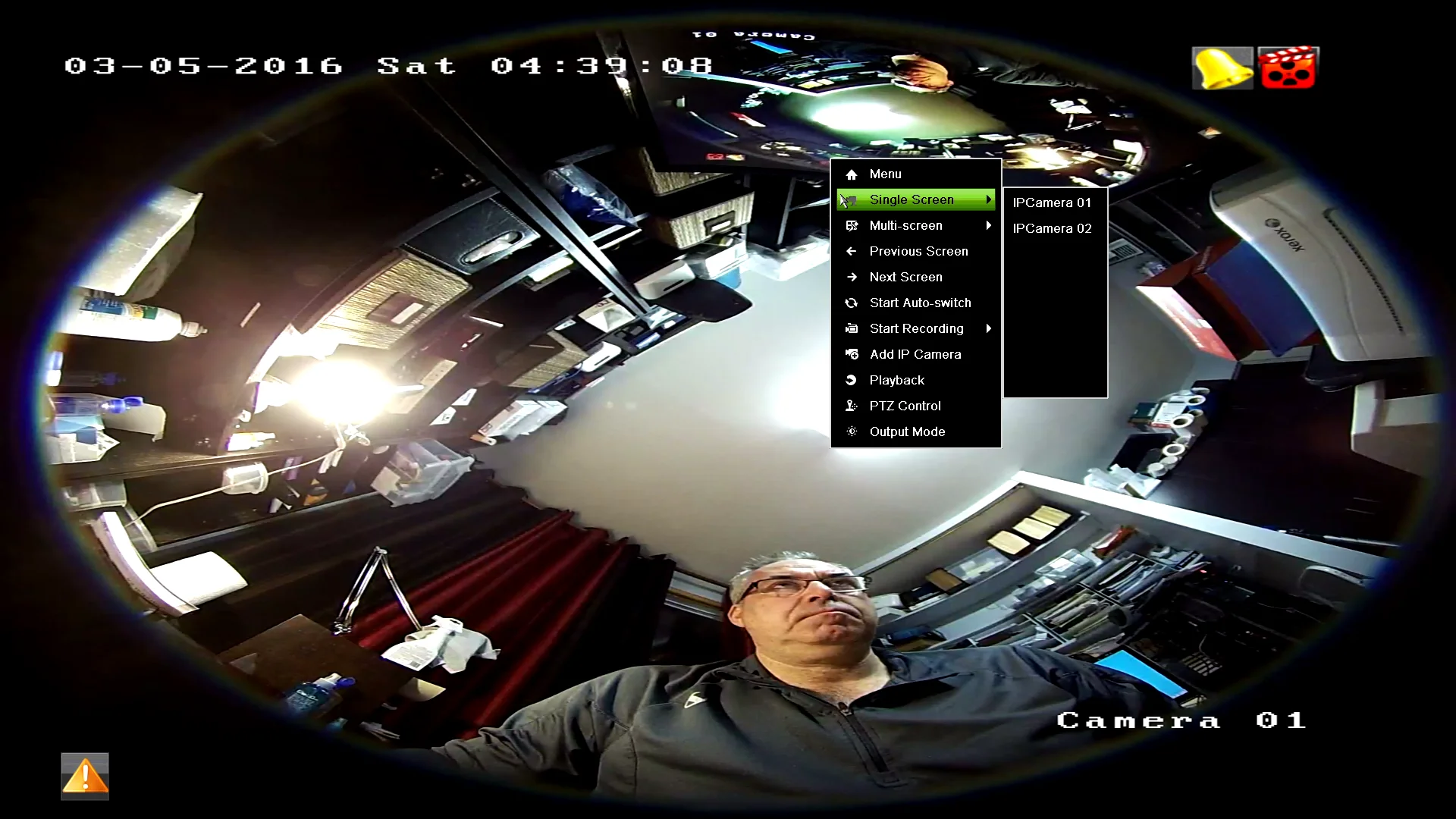 Hikvision fisheye camera store view