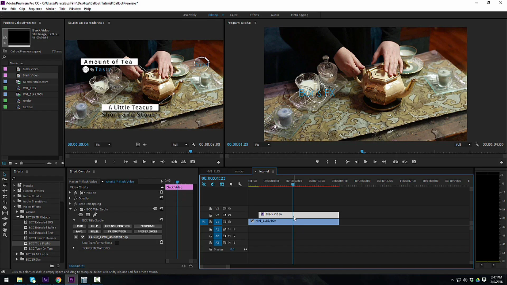 Animated Callout Graphics in BCC Title Studio