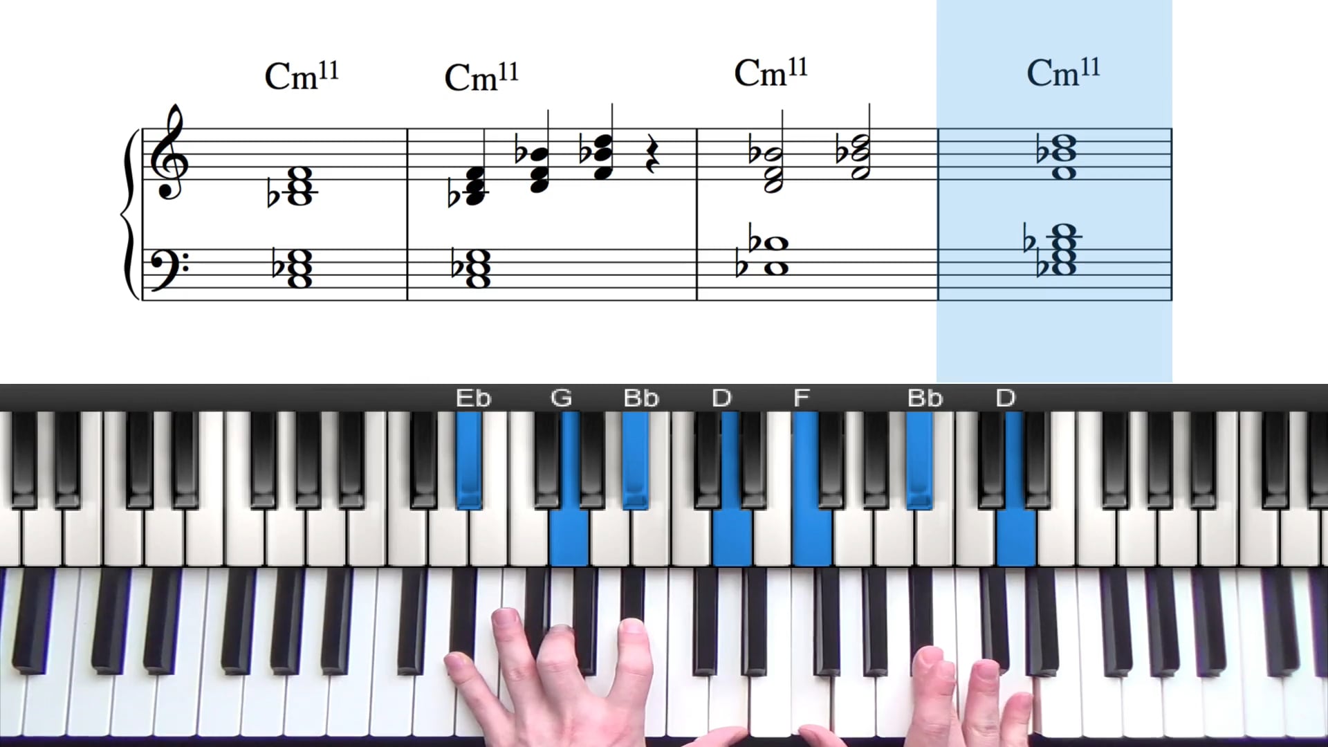 Bb13 Piano Chord, Bb dominant thirteenth