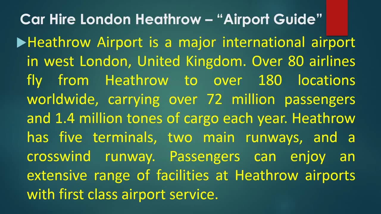 Car Hire London Heathrow Car Rentals Airport Guide On Vimeo