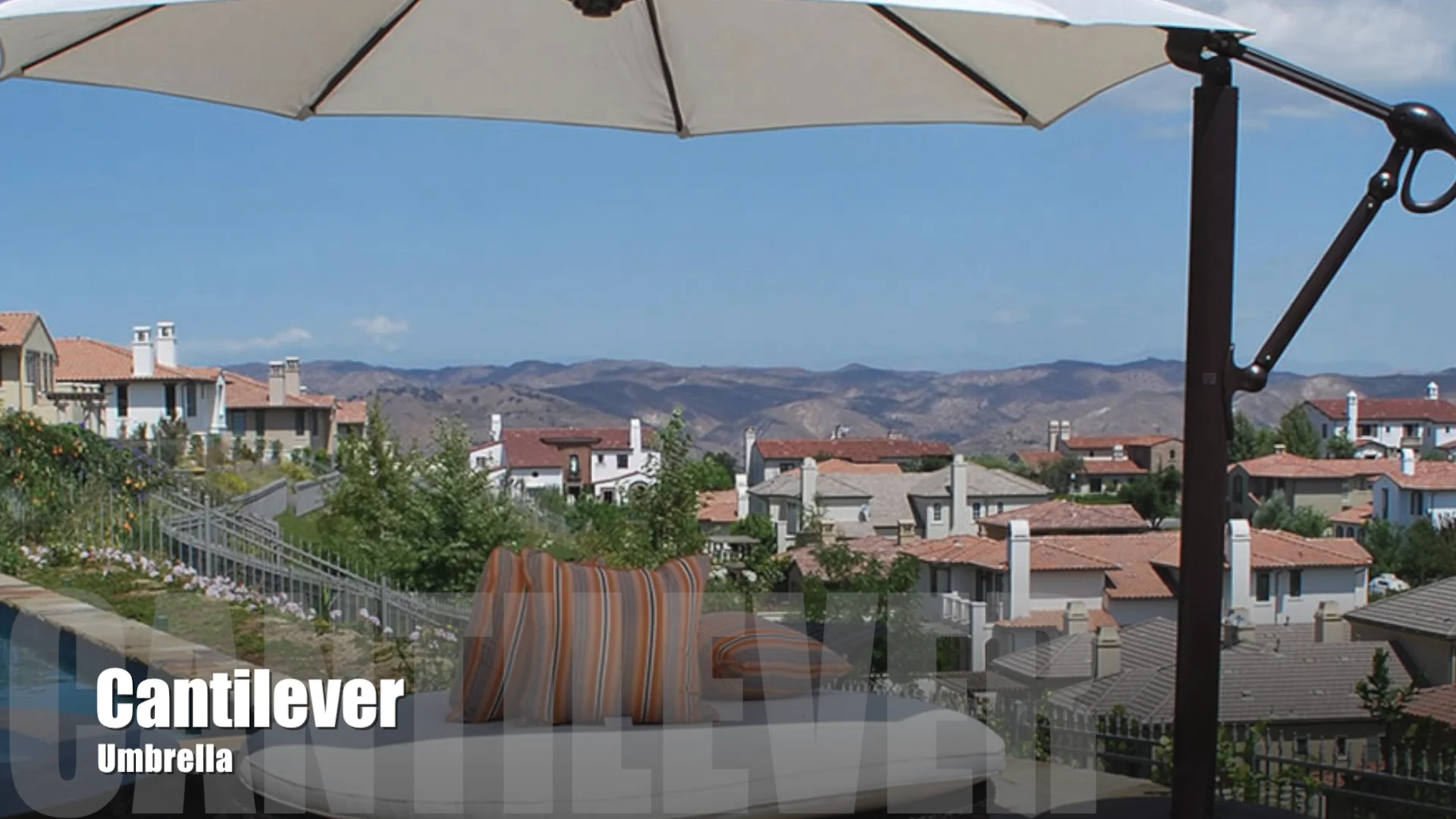Galtech 887 11' Foot Sunbrella® B Cantilever Offset Umbrella