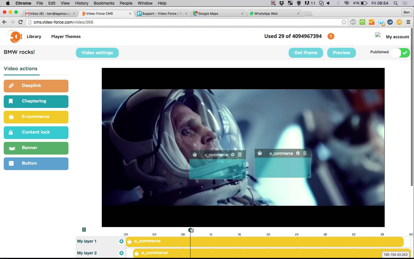 Scroll bar not working correct on Vimeo