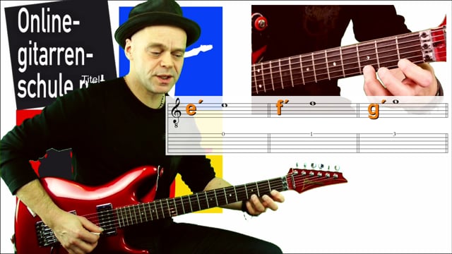 Noten auf der e-Saite in der ersten Lage