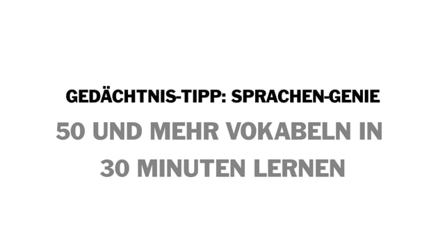 Gedächnistipp: Spachen-Genie