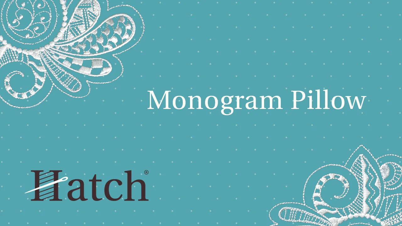 Hatch Embroidered Monogram Pillow on Vimeo