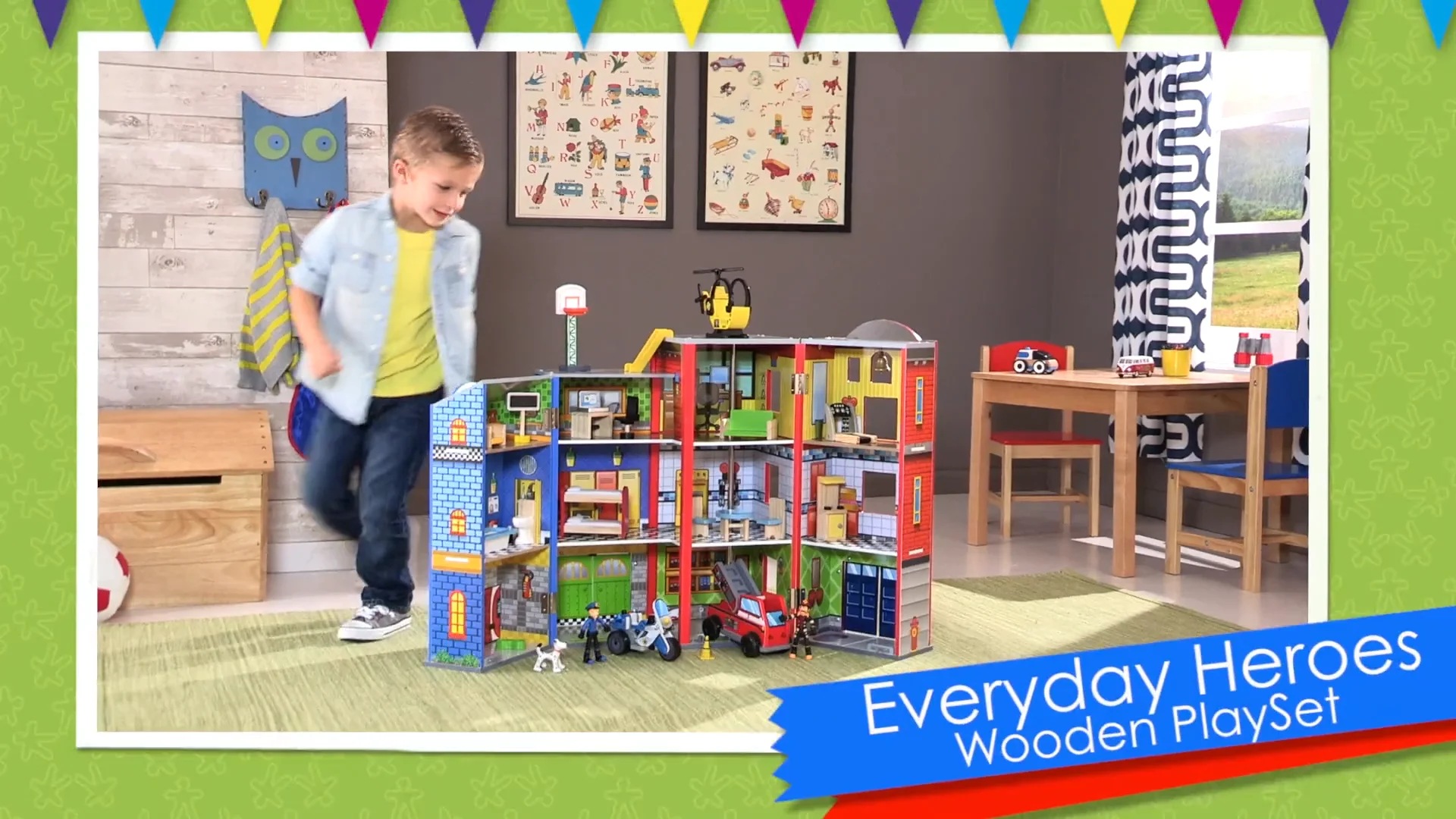 Everyday heroes wooden clearance playset