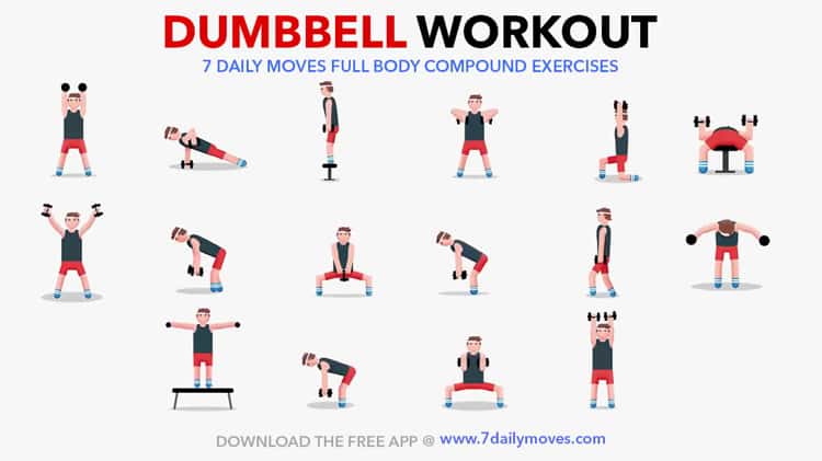 7 Move Full-Body Dumbbell Workout - foodspring