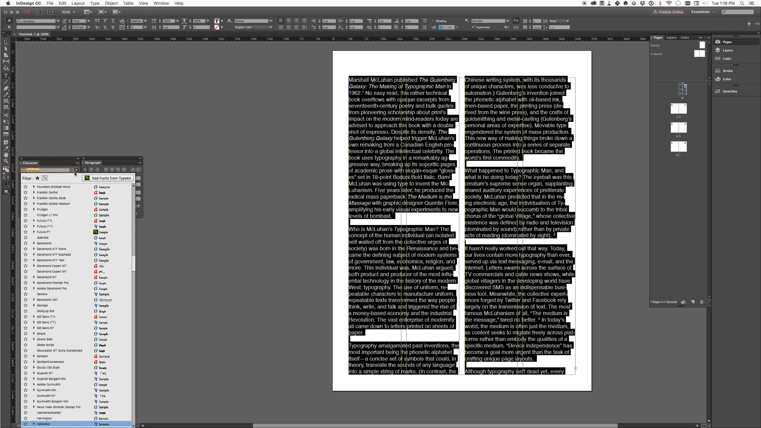 Indesign: How to place text on Vimeo