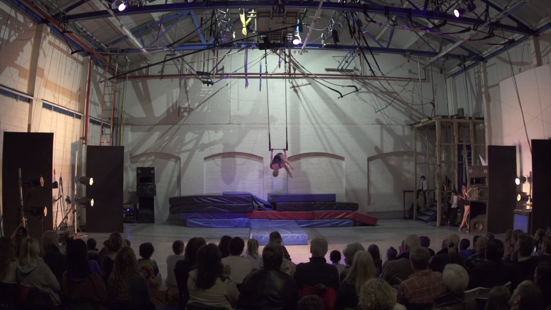 Static trapeze at Greenwich Circus Festival