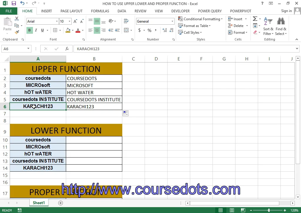 HOW TO USE UPPER LOWER AND PROPER FUNCTION IN EXCEL on Vimeo
