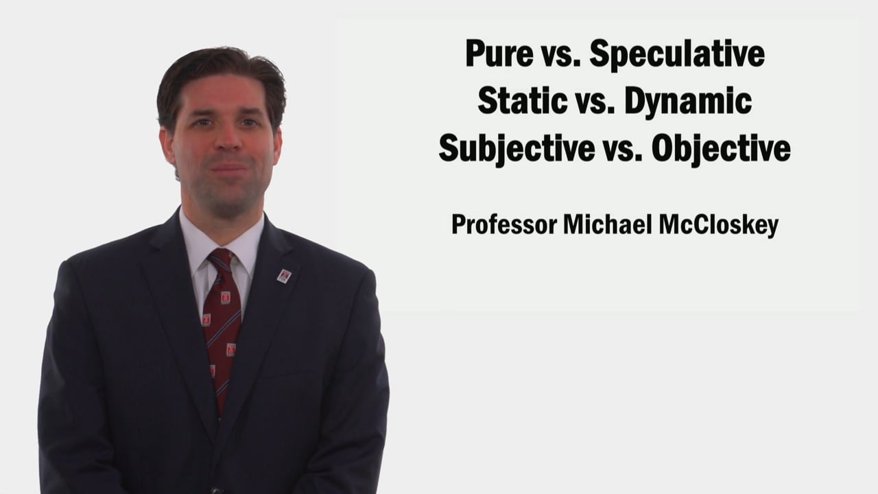 58931Pure vs. Spec & Static vs. Dynamic & Subjective vs. Objective
