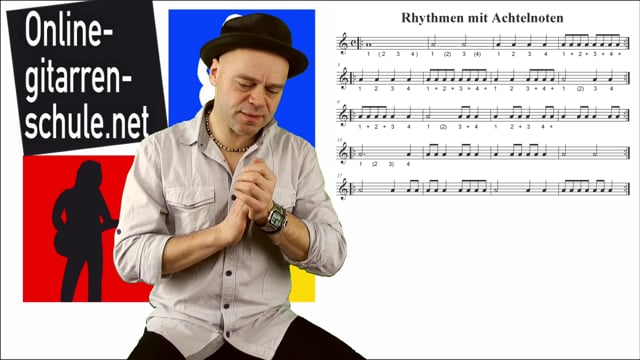 Die Rhythmuspyramide, Achtelnoten, Rhythmen klatschen