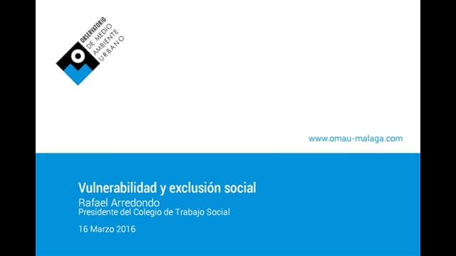 Conferencia y mesa redonda: "Vivienda y exclusión social"