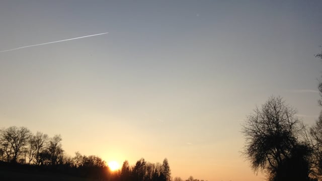 飛行機, 飛行機雲, 自然, イブ, 日没, 天国