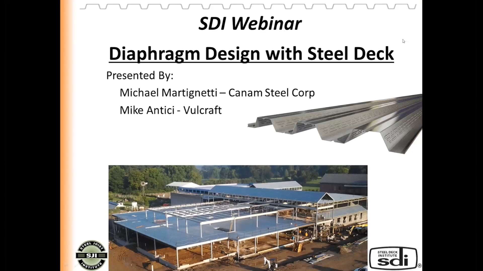 Diaphragm Design with Steel Deck on Vimeo