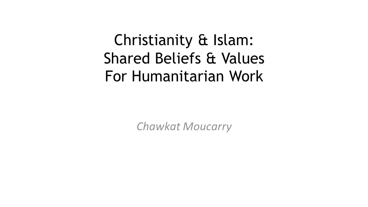 Dr. Chawkat Moucarry: Lectures - Shared Beliefs on Vimeo