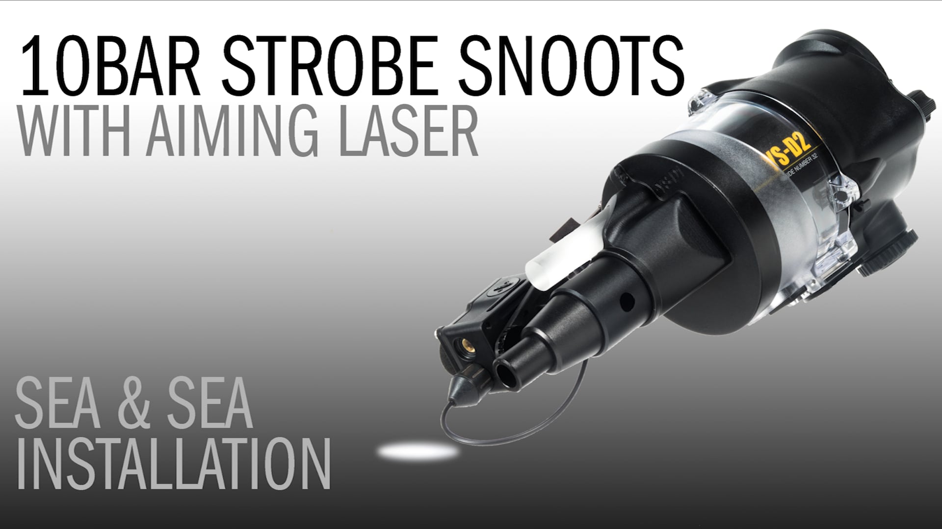 10Bar Underwater Strobe Snoot with Aiming Laser on Sea&Sea YS-D1 & YS-D2  Underwater Strobes