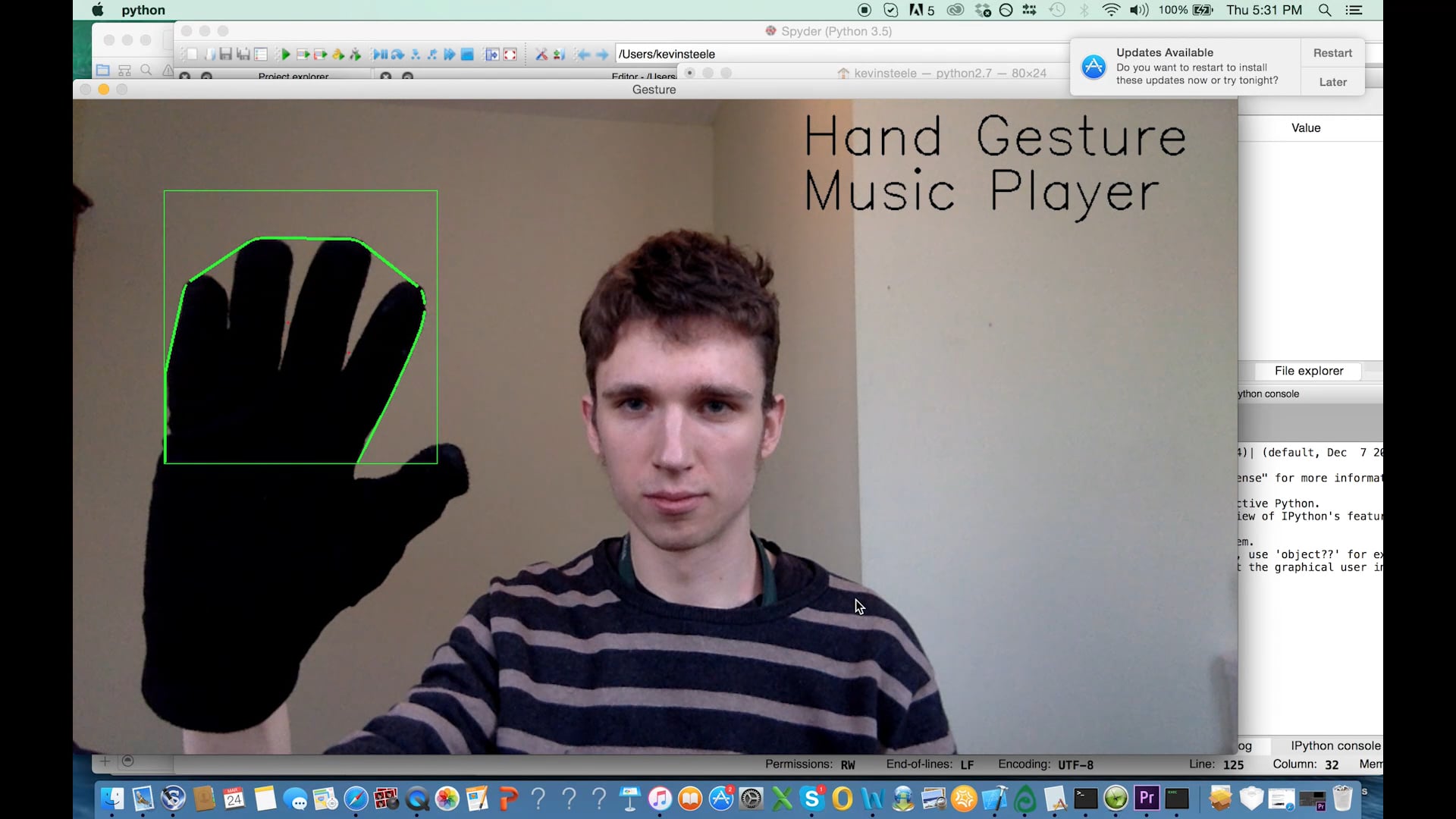 Hand Gesture Controlled Music Player on Vimeo