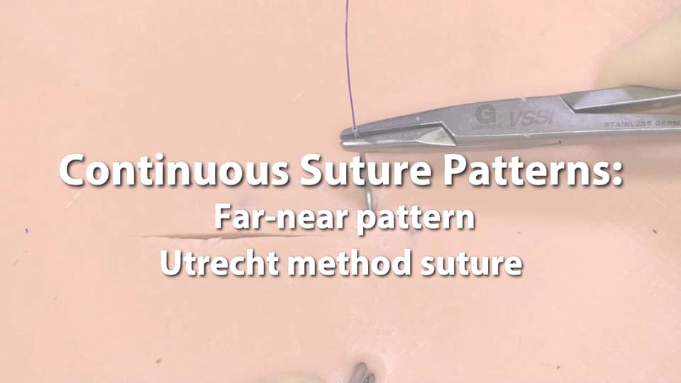 Continuous Suture Patterns Farnear pattern Utrecht method suture on Vimeo