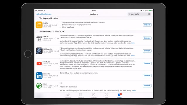 IPad Update installieren