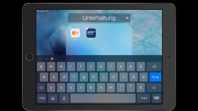 Apps verschieben, löschen, Ordner erstellen