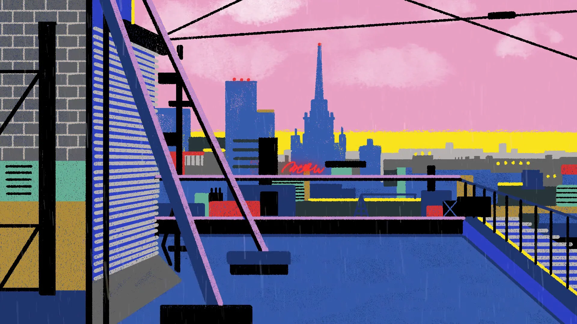 Try the city. Тим моушен здание визуал. Motion Design City.