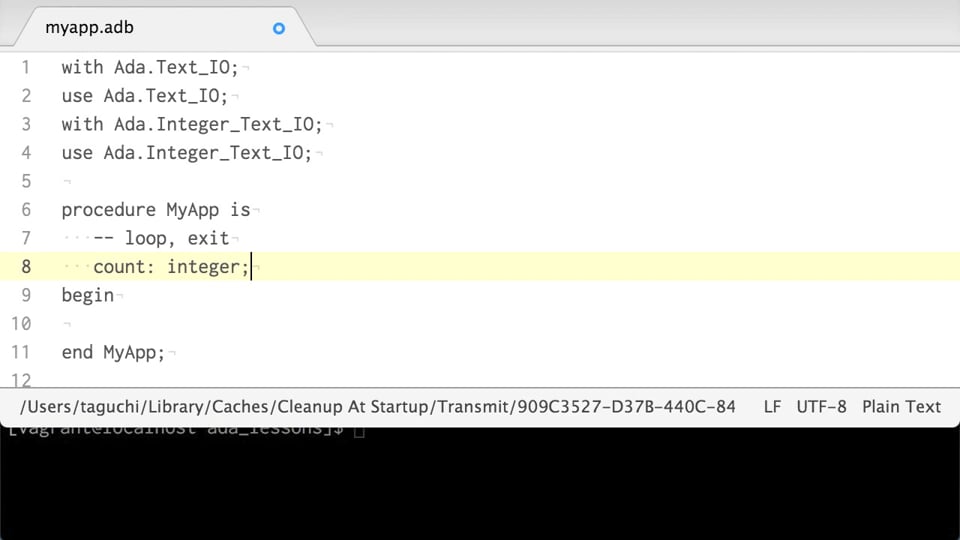 #12 loop､exitで繰り返し処理をしてみよう | Ada入門 - プログラミングならドットインストール