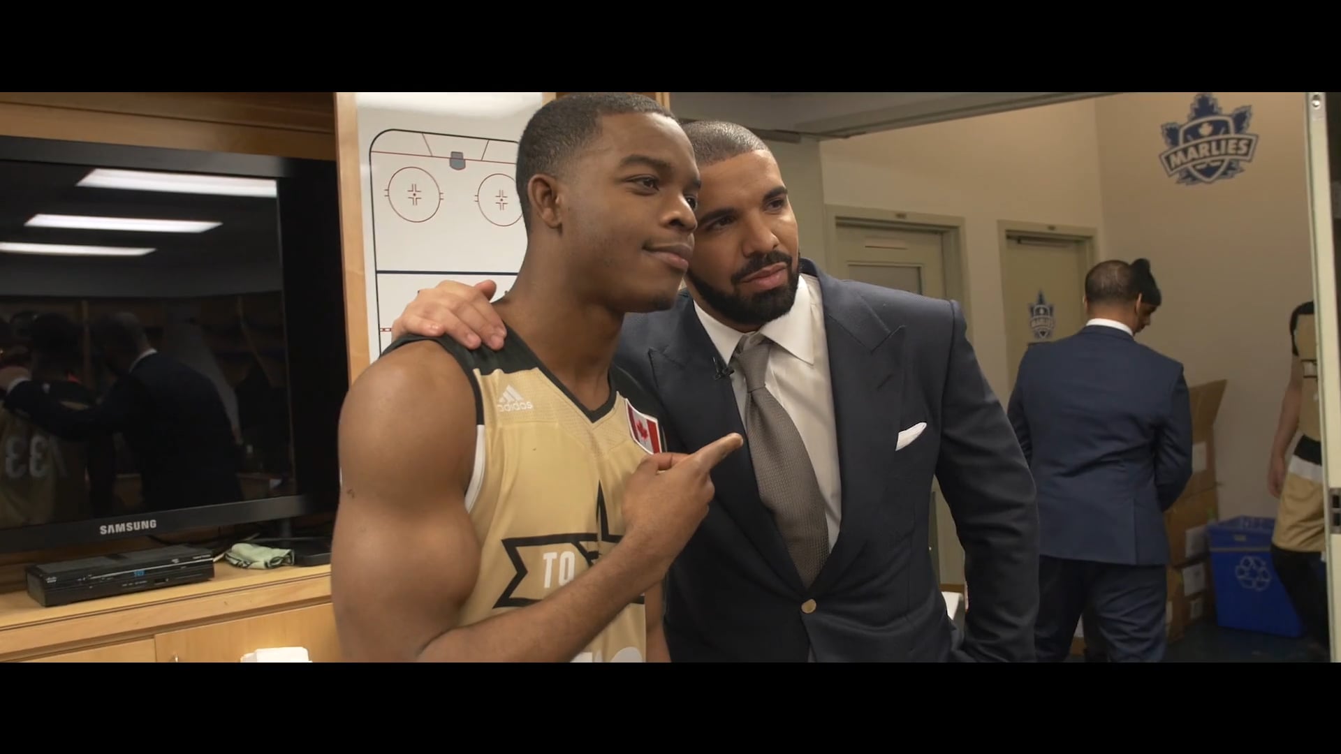 Stephan James + Shamier Anderson | Race Movie Premiere / Celebrity All Star Weekend (15 second clip)